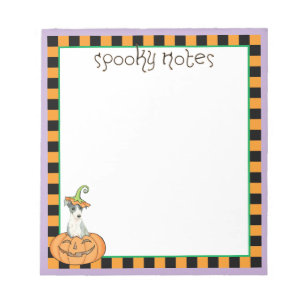 Bloc De Notas Greyhound italiano de Halloween