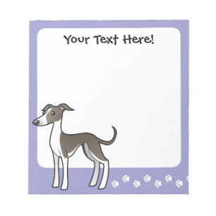 Bloc De Notas Greyhound personalizado / Whippet / Greyhound ital