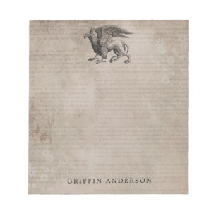 Bloc De Notas Griffin Creature Vintage con nombre