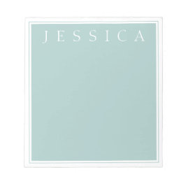 Bloc De Notas Gris azul de pizarra ligera | Su nombre