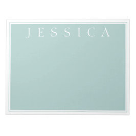 Bloc De Notas Gris azul de pizarra ligera | Su nombre