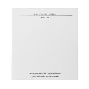 Bloc De Notas Gris Claro Simple Liso Profesional