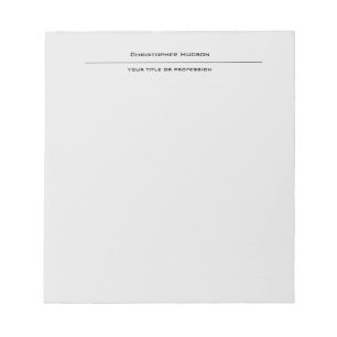 Bloc De Notas Gris claro simple llano profesional