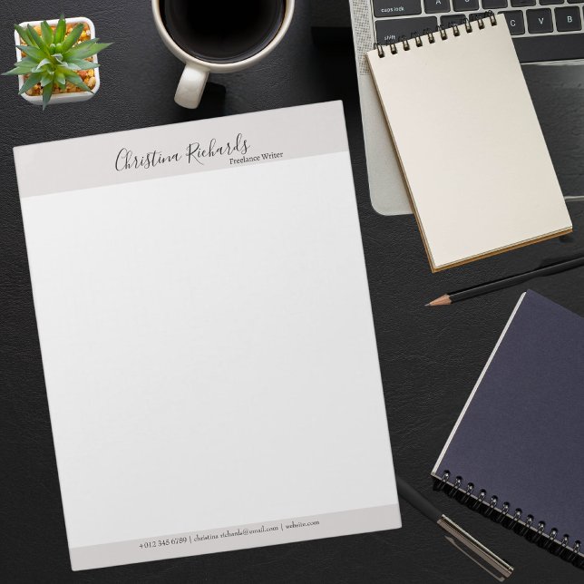 Bloc De Notas Gris Minimalista elegante (Subido por el creador)