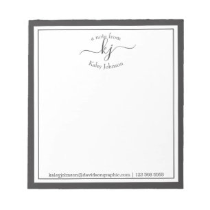 Bloc De Notas Gris personalizado   De La Oficina Del Notepad