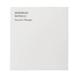 Bloc De Notas Gris platino minimalista moderno