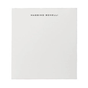 Bloc De Notas Gris platino minimalista moderno legible