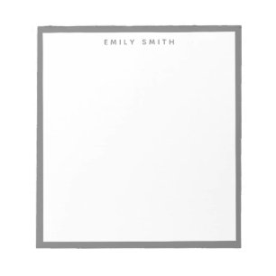 Bloc De Notas Gris Sencillo Moderno