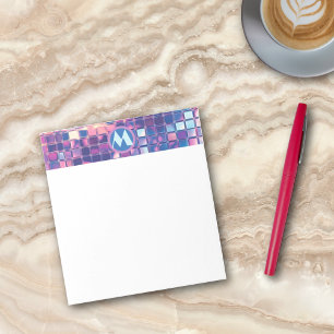 Bloc De Notas Groovy Blue & Purple Disco Ball Personalizado