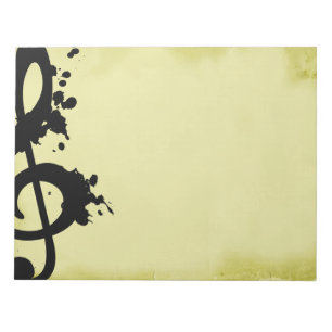 Bloc De Notas Grunge Treble Clef