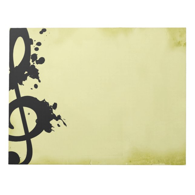 Bloc De Notas Grunge Treble Clef (Frente)