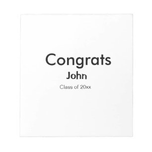 Bloc De Notas grupo de graduados agregar nombre congrats fecha a