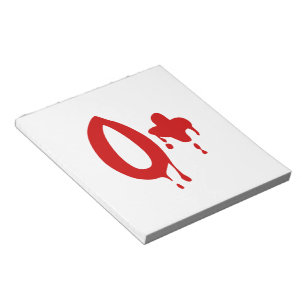 Bloc De Notas Grupo sanguíneo O+ Positivo #Horror Hospital