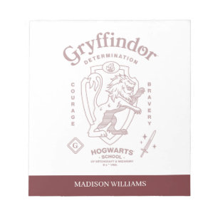 Bloc De Notas GRYFFINDOR™ Determinación Coraje Valentía Emblema