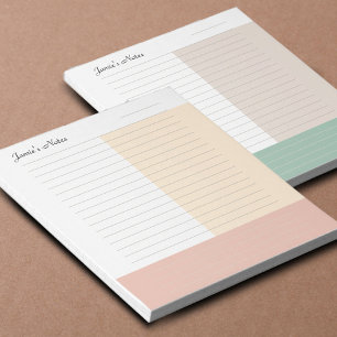 Bloc De Notas Guay Custom Name Modern Beige Sand Peach