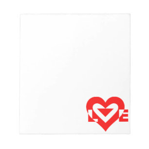 Bloc De Notas Guay Love Graphic, rojo