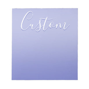 Bloc De Notas Guión cursivo editable   Violeta blanca y púrpura