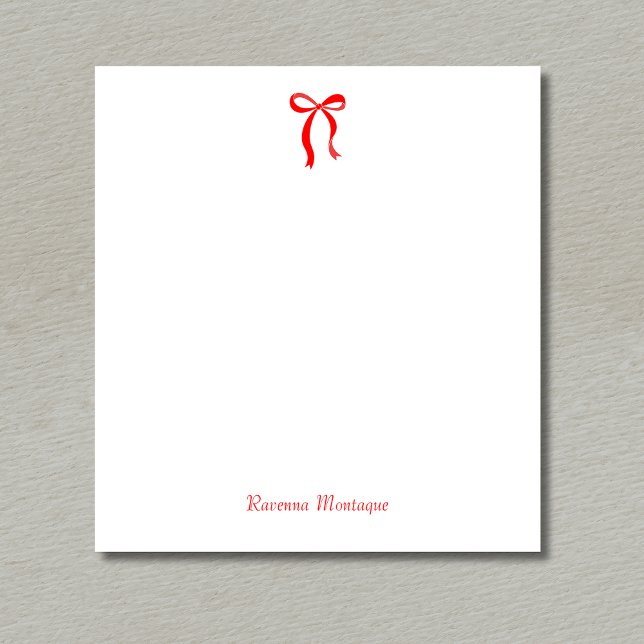 Bloc De Notas Guión de Arco Rojo Neon Simple con Nombre Personal (Subido por el creador)
