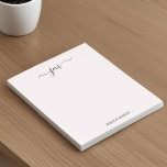 Bloc De Notas Guión de nombre personalizado Monograma rosa Minim<br><div class="desc">Ya sea que esté organizando tareas, escribiendo notas rápidas o enviando mensajes personalizados, este bloc de notas de nombre personalizado realiza una instrucción. Su sofisticado diseño, con un monograma de escritura y un diseño limpio y moderno, le garantiza un aspecto práctico y elegante a la vez. Perfecto para profesionales, estudiantes...</div>