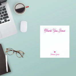 Bloc De Notas Guión elegante moderno Gracias Nombre personalizad