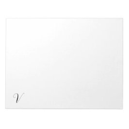 Bloc De Notas Guion inicial de monograma personalizado