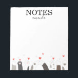 Bloc De Notas Guión moderno de caligrafía gatito kitten<br><div class="desc">Notepad de guión moderno de caligrafía de gatito lindo</div>