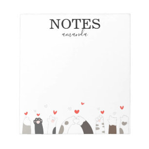 Bloc De Notas Guión moderno de caligrafía gatito kitten