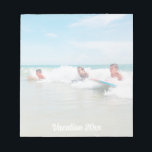 Bloc De Notas Guión moderno   foto<br><div class="desc">Este diseño de bloc de notas presenta una foto de marco completo (iluminada para que sea más fácil escribir como un bloc de notas). El guión que dice "Vacation 20XX" pero es completamente personalizable y editable para que pueda personalizar con su propio texto. ¡Este boletín de fotos también hace un...</div>