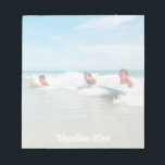 Bloc De Notas Guión moderno   foto<br><div class="desc">Este diseño de bloc de notas presenta una foto de marco completo (iluminada para que sea más fácil escribir como un bloc de notas). El guión que dice "Vacation 20XX" pero es completamente personalizable y editable para que pueda personalizar con su propio texto. ¡Este boletín de fotos también hace un...</div>