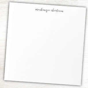 Bloc De Notas Guión moderno simple nombre personalizado