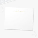Bloc De Notas Guión profesional moderno<br><div class="desc">Nota profesional moderna con nombre en estilo de letra de escritura moderna de oro con texto personalizado en oro sans modernos estilo de letra serif en color blanco. Atención: Los detalles del Relieve metalizado se simulan en la obra. Este producto no contará con ningún relieve ni capa que creen un...</div>