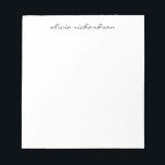 Bloc De Notas Guión profesional simple y moderno de Moda manuscr<br><div class="desc">Moda moderna simple manuscrita escritura profesional Bloc de notas</div>