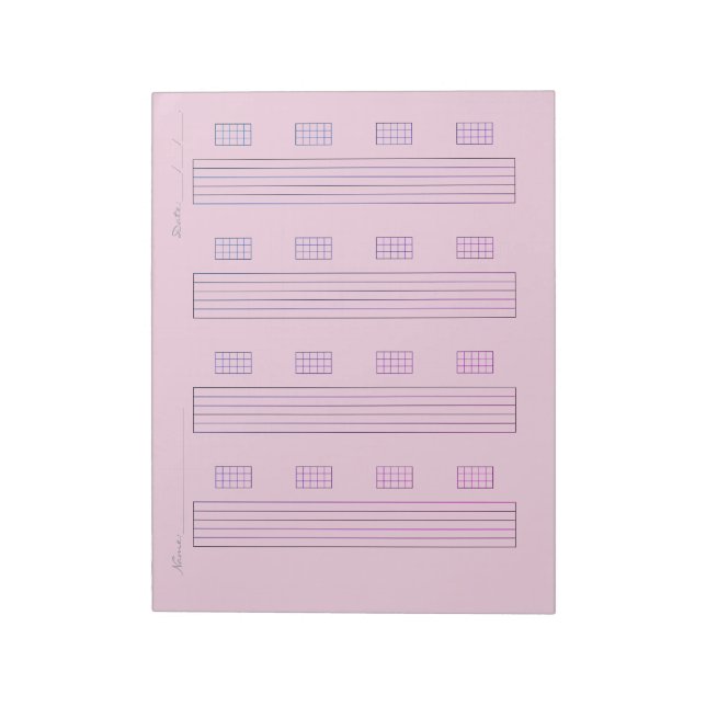 Bloc De Notas Guitar Tab Paper – Printable Tablature Template (Lado Izquierdo)