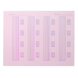 Bloc De Notas Guitar Tab Paper – Printable Tablature Template