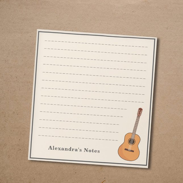 Bloc De Notas Guitarra Acústica (Acoustic Guitar Notepad)