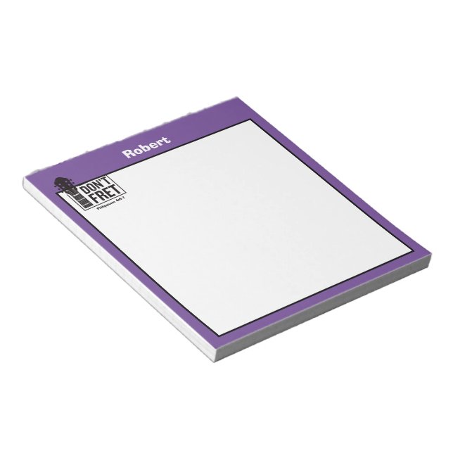 Bloc De Notas Guitarra personalizada (Lado Derecho)