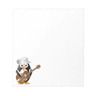 Bloc De Notas Guitarrista pingüino