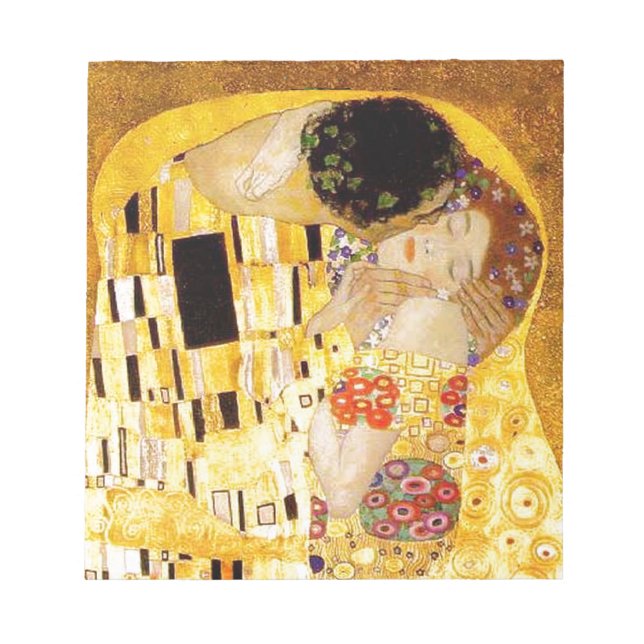 Bloc De Notas Gustav Klimt La Pintura Clásica Del Beso (Frente)