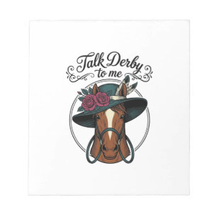 Bloc De Notas Habla Derby Conmigo Diseño De Sombrero De Caballo