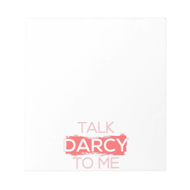Bloc De Notas Hable Darcy Conmigo (Frente)