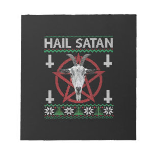 Bloc De Notas Hail Satan Cabeza de cabra Pentagram Funny Satanic