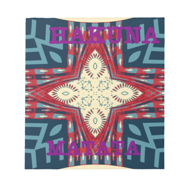 Bloc De Notas Hakuna Matata Mensajes de texto Esperanza Resumen  (Frente)