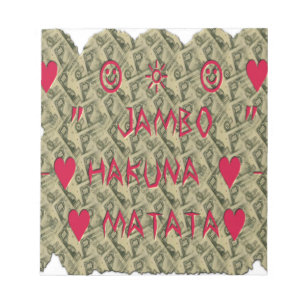 Bloc De Notas Hakuna Matata Talk Money Diseño de impresión de ar