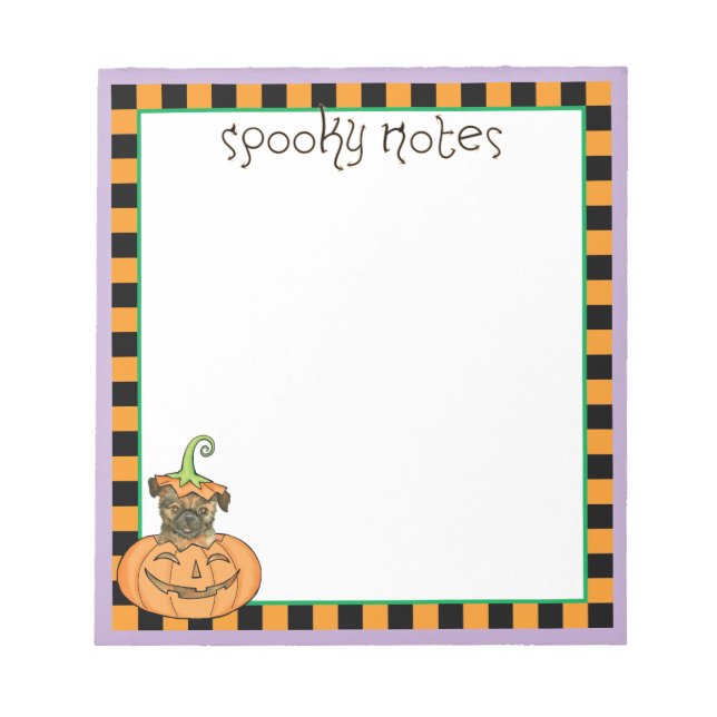 Bloc De Notas Halloween Brussels Griffon Notepad (Frente)