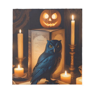 Bloc De Notas Halloween Calabazas de búho Cute Spooky Festividad