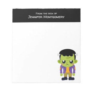 Bloc De Notas Halloween de Monstruo Frankenstein Verde