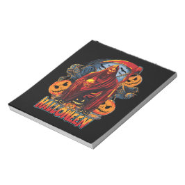 Bloc De Notas Halloween Evil skeleton, Pumpkin