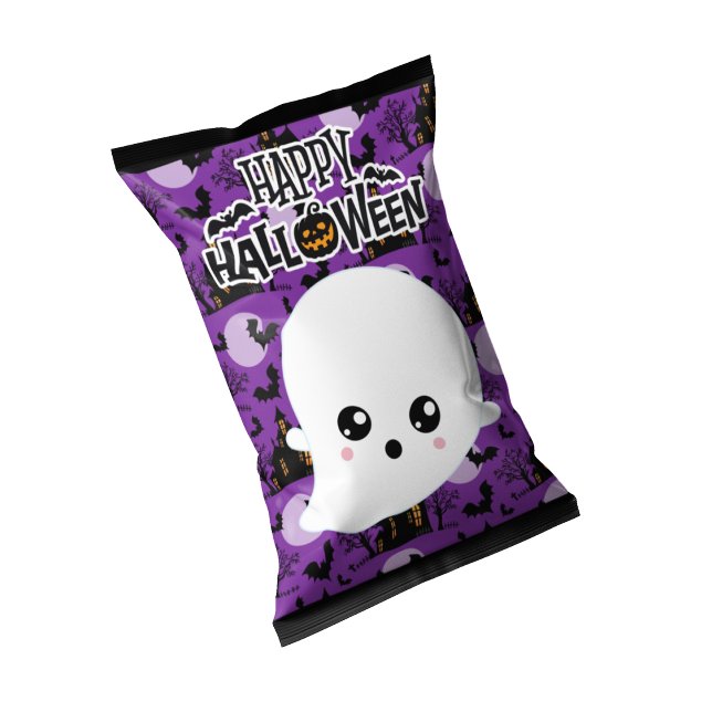 Bloc De Notas Halloween Ghost Chip Bag Wrappers Party Favores (halloween party favor, chip bag wrapper Ghost)