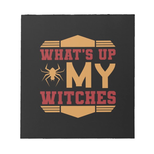Bloc De Notas Halloween Qué pasa con mis brujas (Frente)