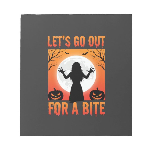 Bloc De Notas Halloween Salgamos a Morder Terror (Frente)